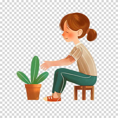 편집이미지 여자 행복 화분 화초 잎 의자 한명 누끼 앉기 소녀 귀여움 관찰 원예 PNG 베이지색 소녀한명만 편집소스 식물 1 감정 어린이 컬러 가구 컨셉 모션 사람 취미 여자한명만 소녀만 파일형식