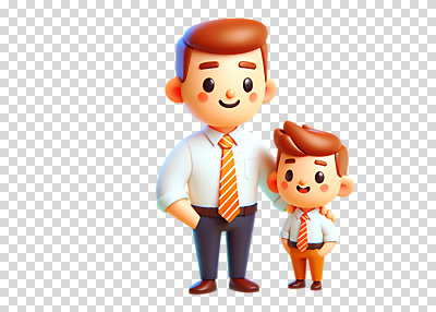 전신 편집이미지 남자 어린이 인물캐릭터 3D캐릭터 서기 웃음 누끼 정장 소년 성인 두명 3D 즐거움 주머니손 PNG 부자지간 남자만 어깨에손 캐릭터 옷 감정 아들 가족 모션 표정 사람 아빠 디지털합성 파일형식