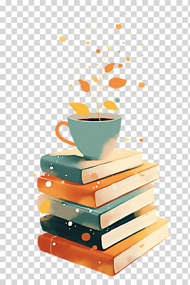 편집이미지 따뜻함 누끼 취미 사람없음 컬러풀 커피잔 읽기 PNG 책더미 편집소스 커피 컬러 모션 잔 책 무더기 파일형식
