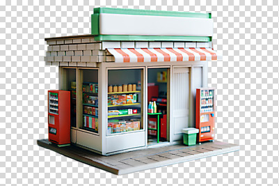 편집이미지 벽돌 선반 간판 누끼 사람없음 빨간색 초록색 반사 3D 모형 미니어처 철문 PNG 자판기 차양막 편의시설 편의점 컬러 가구 문 상점 디지털합성 시설 차양 파일형식