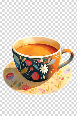 편집이미지 커피 잎 꽃무늬 티타임 그림자 누끼 사람없음 햇빛 머그컵 차 찻잔 컵받침 PNG 식물 꽃 음료 무늬 휴식 잔 컵 태양 받침대 파일형식