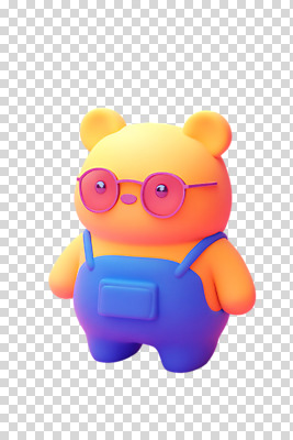 편집이미지 3D캐릭터 누끼 사람없음 선글라스 3D 귀여움 멜빵바지 곰캐릭터 PNG 캐릭터 안경 동물캐릭터 컨셉 바지 곰 멜빵 디지털합성 파일형식