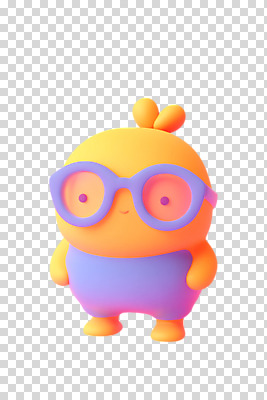편집이미지 안경 3D캐릭터 누끼 사람없음 3D 귀여움 병아리캐릭터 PNG 캐릭터 잡화 동물캐릭터 컨셉 병아리 디지털합성 파일형식
