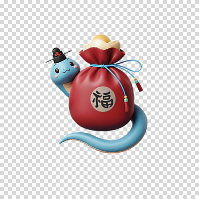 편집이미지 모자 한국전통 새해 복주머니 3D캐릭터 선물 미소 누끼 사람없음 장식 빨간색 파란색 설날 전통문양 3D 귀여움 복 뱀띠 행운 PNG 청사 을사년 푸른뱀 캐릭터 전통 문양 잡화 명절 컬러 컨셉 전통소품 한국 표정 한자 십이지신 뱀 디지털합성 파일형식 2025년