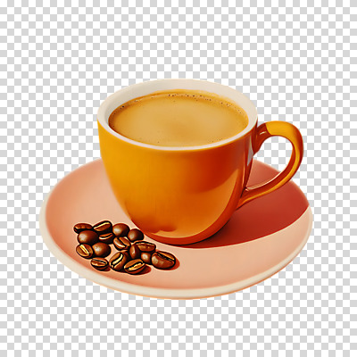 편집이미지 수채화 누끼 사람없음 컵 주황색 원두 커피잔 PNG 라떼 식기 커피 컬러 잔 파일형식