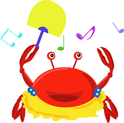 EPS 클립아트 동물 캐릭터 한마리 음악 절지류 음표 일러스트 집게 갑각류 들기 사람없음 꽃게 게 부채 지휘 일러캐릭터 1 기호 모션 문화예술 파일형식 벡터