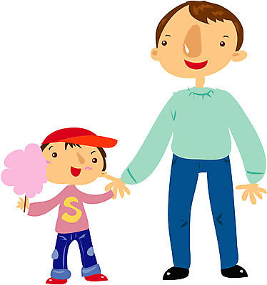 EPS 전신 클립아트 남자 아들 어린이 일러스트 가족 서기 사람 소년 두명 자녀 아빠 솜사탕 남자만 국내일러스트 관계 모션 디저트 파일형식 벡터