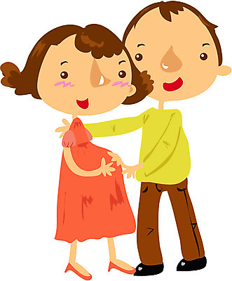 EPS 전신 클립아트 부부 커플 여자 남자 일러스트 사랑 서기 사람 성인 두명 임산부 성인만 국내일러스트 감정 관계 모션 임신 파일형식 벡터