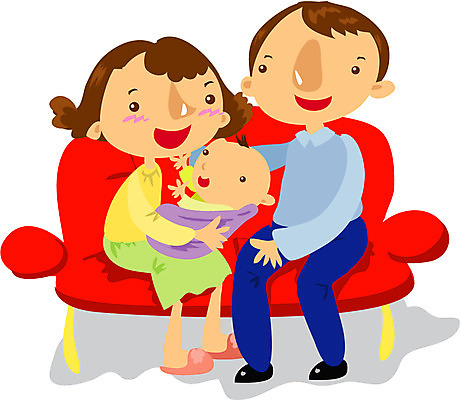 EPS 전신 클립아트 여자 남자 일러스트 가정 가족 엄마 사람 앉기 세명 소파 자녀 아기 아빠 국내일러스트 의자 관계 모션 파일형식 벡터
