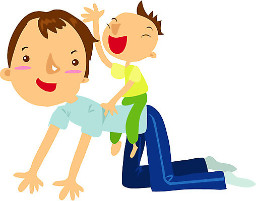 EPS 전신 클립아트 남자 일러스트 가족 사람 두명 자녀 아기 승마 아빠 남자만 국내일러스트 스포츠 관계 파일형식 벡터