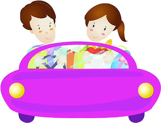 EPS 클립아트 커플 여자 남자 음식 육상교통 교통수단 분홍색 컬러 데이트 과일 일러스트 승용차 자동차 사람 성인 두명 친구 쇼핑 장보기 드라이브 운전 성인만 국내일러스트 교통 관계 모션 파일형식 벡터
