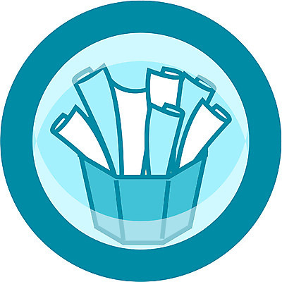 EPS 아이콘 종이 컬러 문구용품 통 사람없음 사무용품 원형 보관함 문서 청록색 파일박스 2D아이콘 도형 상자 오브젝트 파일형식 벡터