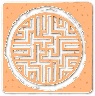 EPS 클립아트 한국문화 한국전통 전통 문양 디자인 컬러 백그라운드 무늬 패턴 일러스트 한국 사람없음 전통문양 주황색 격자 문살무늬 국내일러스트 동양문화 아시아 문살 파일형식 벡터