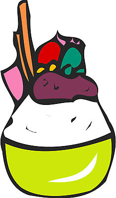 EPS 아이콘 디저트 여름음식 사람없음 장식 얼음 빙수 팥 팥빙수 한그릇 제철음식 2D아이콘 자연요소 1 음식 제철 파일형식 벡터 여름_계절