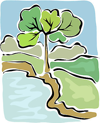 EPS 주간 클립아트 나무 식물 백그라운드 일러스트 자연 한그루 풍경 사람없음 야외 강 국내일러스트 자연요소 1 생태계 파일형식 벡터