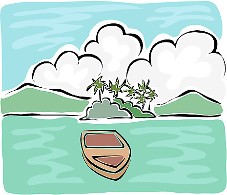 EPS 주간 클립아트 구름 교통수단 백그라운드 수상교통 일러스트 자연 하늘 풍경 사람없음 야외 강 한척 나룻배 선박 국내일러스트 자연요소 1 교통 배_교통 생태계 파일형식 벡터