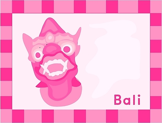 EPS 클립아트 문자 해외 기호 알파벳 영어 나라 아시아 상징 분홍색 컬러 외국문화 여행 백그라운드 일러스트 휴가 사람없음 관광지 심볼 발리 인도네시아 동물모양 바롱 지명 국내일러스트 모양 동물 문화 섬 파일형식 벡터