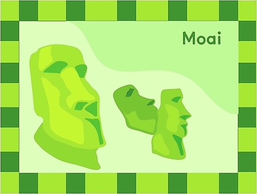 EPS 클립아트 해외 알파벳 영어 나라 음식 컬러 외국문화 여행 백그라운드 일러스트 휴가 사람없음 연두색 관광지 남아메리카 석상 칠레 모아이 이스터섬 인물석상 지명 국내일러스트 문자 문화 섬 아메리카 초록색 파일형식 벡터