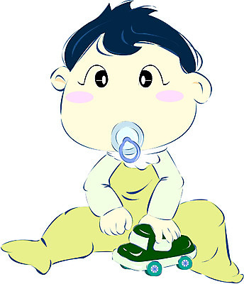 EPS 전신 클립아트 일러스트 자동차 한명 사람 앉기 장난감 아기 물기 노리개젖꼭지 아기만 국내일러스트 1 육상교통 모션 아기용품 파일형식 벡터