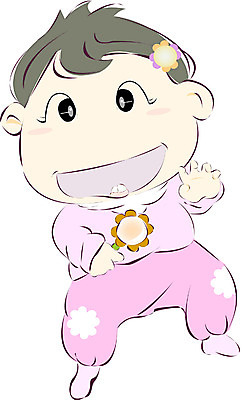 EPS 전신 클립아트 일러스트 한명 웃음 사람 장난감 아기 딸랑이 아기만 국내일러스트 1 표정 아기용품 파일형식 벡터