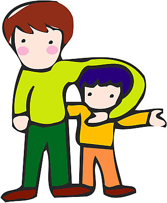 EPS 전신 클립아트 남자 어린이 일러스트 가족 어깨동무 서기 사람 두명 형제 동생 형 남자만 어린이만 국내일러스트 포즈 관계 모션 파일형식 벡터