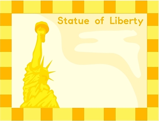 EPS 클립아트 해외 알파벳 영어 나라 컬러 외국문화 여행 백그라운드 북아메리카 일러스트 휴가 아메리카 사람없음 관광지 노란색 미국 세계문화유산 자유 뉴욕 자유의여신상 지명 국내일러스트 문자 문화 컨셉 문화재 대륙 파일형식 벡터