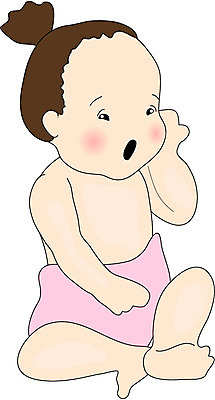EPS 전신 클립아트 일러스트 한명 사람 앉기 아기 기저귀 아기만 국내일러스트 1 모션 아기용품 파일형식 벡터