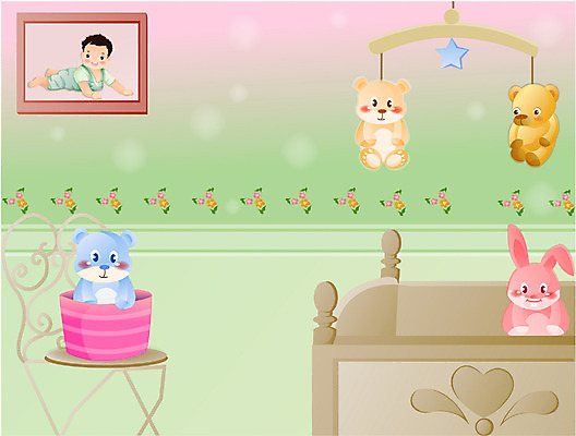 EPS 인형 벽 가구 액자 백그라운드 의자 일러스트 실내 인테리어 곰인형 침실 방 침대 아기 토끼인형 모빌 국내일러스트 디자인 생활용품 사람 내부 아기용품 토끼 파일형식 벡터