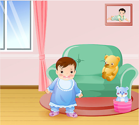 EPS 전신 남자 인형 의자 일러스트 실내 한명 사람 소파 방 아기 남자만 남자한명만 아기만 남자아기만 남자아기한명만 국내일러스트 1 가구 내부 파일형식 벡터