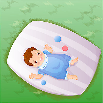 EPS 전신 남자 일러스트 실내 한명 사람 잔디 초원 아기 돗자리 남자만 남자한명만 아기만 남자아기만 남자아기한명만 국내일러스트 식물 1 내부 파일형식 벡터