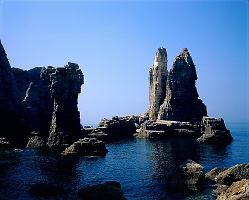 포토 JPG 주간 바다 섬 자연 하늘 풍경 사람없음 야외 절벽 기암절벽 백령도 국내포토 자연요소 생태계 파일형식