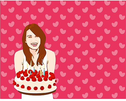 EPS 라이프스타일 여자 일러스트 한명 사람 이벤트 20대 성인 파티 케이크 생일 여자만 여자한명만 성인여자만 청년만 청년여자만 성인한명만 청년여자한명만 성인여자한명만 성인만 국내일러스트 1 기념일 디저트 청년 생활 파일형식 벡터