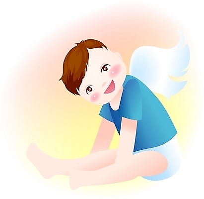 EPS 전신 클립아트 남자 날개 일러스트 천사 한명 사람 앉기 아기 남자만 남자한명만 아기만 남자아기만 남자아기한명만 국내일러스트 1 모션 파일형식 벡터