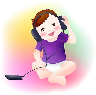 EPS 전신 클립아트 남자 음악 이어폰 일러스트 한명 사람 앉기 헤드폰 아기 남자만 남자한명만 아기만 남자아기만 남자아기한명만 국내일러스트 1 음향기기 모션 문화예술 파일형식 벡터