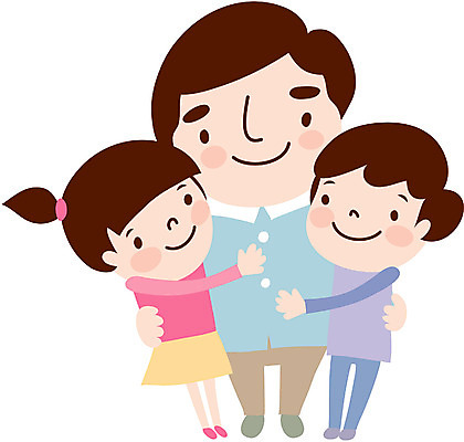 EPS 전신 클립아트 여자 남자 딸 행복 아들 일러스트 가족 서기 사람 세명 부모 화목 자녀 아빠 국내일러스트 감정 컨셉 관계 모션 파일형식 벡터