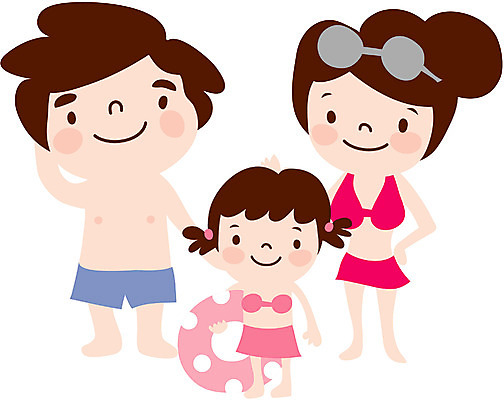 EPS 전신 클립아트 라이프스타일 여자 남자 수영복 딸 일러스트 가족 엄마 휴가 서기 사람 세명 여름 여름휴가 바캉스 부모 자녀 아빠 국내일러스트 옷 계절 관계 모션 생활 파일형식 벡터 여름_계절