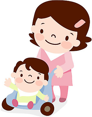 EPS 전신 클립아트 라이프스타일 여자 일러스트 가족 엄마 서기 사람 두명 부모 산책 자녀 아기 외출 유모차 여자만 국내일러스트 관계 모션 휴식 생활 아기용품 파일형식 벡터
