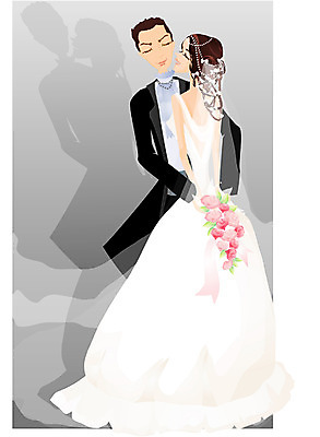 EPS 전신 커플 여자 남자 신부 부케 웨딩드레스 신랑 결혼 일러스트 포옹 서기 사람 정장 턱시도 성인 두명 장미 로맨틱 성인만 국내일러스트 드레스 옷 꽃 꽃다발 컨셉 관계 안기 모션 이벤트 파일형식 벡터