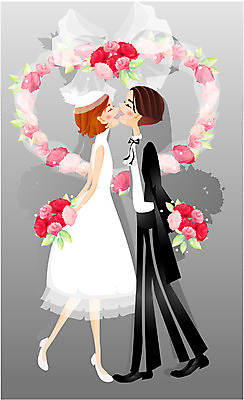 EPS 전신 커플 여자 남자 신부 부케 웨딩드레스 신랑 결혼 일러스트 키스 서기 사람 정장 턱시도 성인 두명 장미 로맨틱 하트 성인만 국내일러스트 모양 드레스 옷 꽃 꽃다발 컨셉 관계 모션 이벤트 애정표현 파일형식 벡터