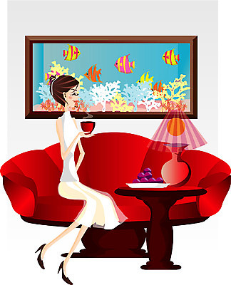 EPS 전신 우먼라이프 라이프스타일 여자 커피 거실 일러스트 탁자 휴식 실내 한명 사람 앉기 20대 성인 취미 라이프 소파 스탠드 차 어항 열대어 여자만 여자한명만 성인여자만 청년만 청년여자만 성인한명만 청년여자한명만 성인여자한명만 성인만 국내일러스트 1 음료 가구 컨셉 의자 모션 조명 어류 청년 내부 생활 파일형식 벡터