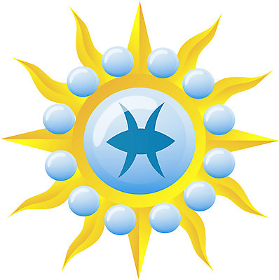 EPS 클립아트 문자 문양 기호 디자인 별 상징 컬러 무늬 일러스트 사람없음 파란색 태양 노란색 별자리 운세 심볼 물고기자리 물고기모양 국내일러스트 자연요소 파일형식 벡터