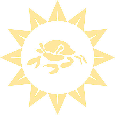 EPS 클립아트 동물 한마리 문양 디자인 컬러 무늬 절지류 일러스트 집게 갑각류 사람없음 노란색 바다동물 별자리 게 운세 게자리 국내일러스트 1 바다 수중동물 파일형식 벡터