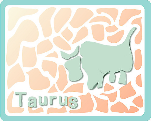 EPS 클립아트 동물 척추동물 한마리 육지동물 알파벳 영어 컬러 일러스트 포유류 사람없음 초록색 주황색 별자리 운세 소 황소 황소자리 국내일러스트 문자 1 파일형식 벡터