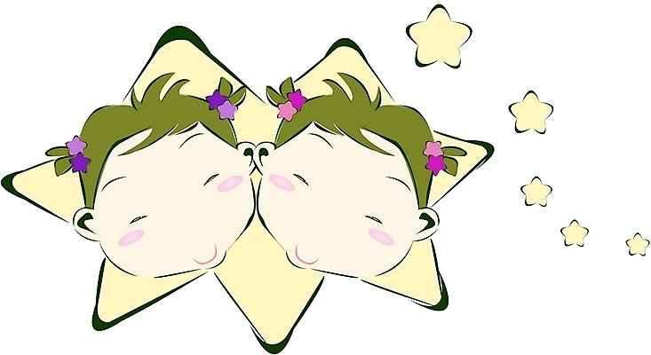 EPS 클립아트 여자 별 얼굴 어린이 컬러 일러스트 사람 소녀 두명 신체부위 노란색 별자리 운세 쌍둥이 쌍둥이자리 여자만 어린이만 소녀만 국내일러스트 자연요소 가족 파일형식 벡터