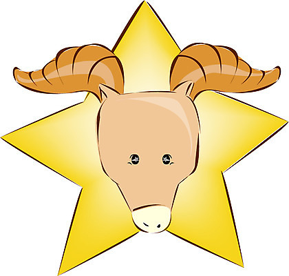 EPS 클립아트 동물 척추동물 캐릭터 한마리 육지동물 별 컬러 일러스트 포유류 염소 뿔 사람없음 노란색 머리 별자리 운세 염소자리 일러캐릭터 자연요소 1 신체부위 파일형식 벡터