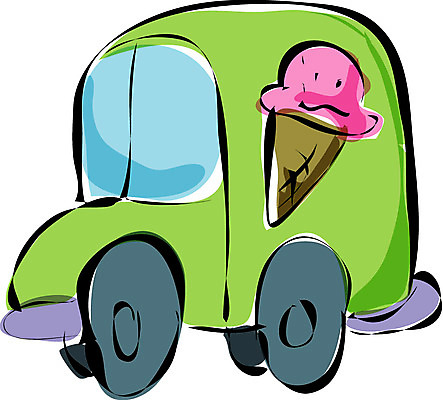 EPS 클립아트 육상교통 교통수단 일러스트 승용차 자동차 사람없음 판매 운송업 배송 아이스크림차 국내일러스트 산업 교통 특수차량 아이스크림장사 파일형식 벡터