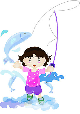 EPS 전신 클립아트 동물 한마리 여자 초등학생 어린이 일러스트 레저 낚시 어류 한명 서기 들기 사람 소녀 취미 잡기 낚싯대 여자만 여자한명만 어린이만 소녀만 소녀한명만 국내일러스트 1 학생 모션 수중동물 낚시용품 파일형식 벡터