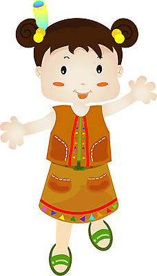 EPS 전신 클립아트 여자 초등학생 어린이 컬러 일러스트 한명 서기 사람 소녀 장식 갈색 인디언 전통의상 깃털 여자만 여자한명만 어린이만 소녀만 소녀한명만 국내일러스트 1 학생 전통 모션 아메리카 파일형식 벡터