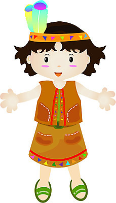 EPS 전신 클립아트 여자 초등학생 어린이 컬러 일러스트 한명 서기 사람 소녀 장식 갈색 머리띠 인디언 전통의상 깃털 여자만 여자한명만 어린이만 소녀만 소녀한명만 국내일러스트 1 학생 전통 장신구 모션 아메리카 파일형식 벡터