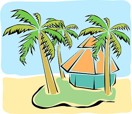 EPS 주간 클립아트 나무 식물 백그라운드 일러스트 자연 하늘 열대 주택 텐트 풍경 초원 사람없음 야외 야자수 열대식물 천막 세그루 국내일러스트 자연요소 캠핑도구 3 건물 생태계 파일형식 벡터